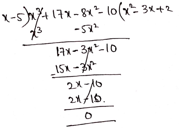 Class 8 Maths Algebra Chapter 2 Multiplication And Division Of Polynomials Division of x-5