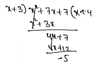 Class 8 Maths Algebra Chapter 2 Multiplication And Division Of Polynomials Division of x+4