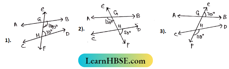 Class 8 Maths Chapter 4 Properties Of Parallel Lines And Their Transversal AB and CD are parallel