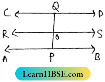 Class 8 Maths Chapter 4 Properties Of Parallel Lines And Their Transversal P, O and Q are collinear