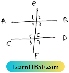 Class 8 Maths Chapter 4 Properties Of Parallel Lines And Their Transversal The adjacent figure