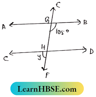 Class 8 Maths Chapter 4 Properties Of Parallel Lines And Their Transversal The value of y