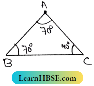 Class 8 Maths Geometry Chapter 5 Relation Between Two Sides Of A Triangle And Their Opposite Angles The two angles of a triangle are equal