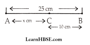 AB = 25 cm, BC = 10 cm
