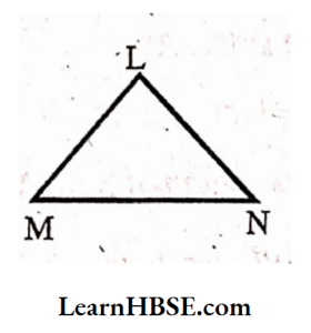 Angle opposite to the side LM