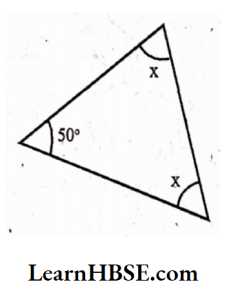 By angle sum property x = 65°