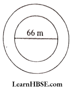 Diameter of the flower bed = 66 m