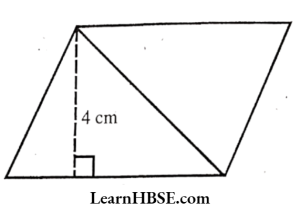 Find the area of each of the following parallelograms
