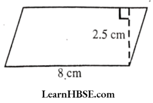 Find the area of the following parallelograms 2
