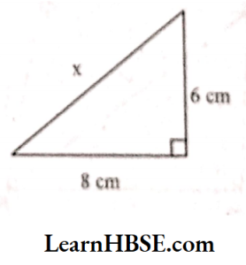 Find the unknown length x in the following figure 2