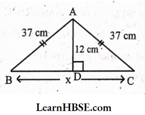 Find the unknown length x in the following figure 5