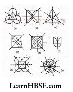 Identify multiple lines of symmetry, if any, in each of the following figures 1