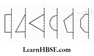 In the following figures, the mirror line (i.e. the line of symmetry) is given as a