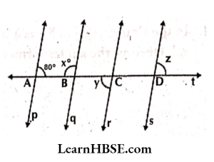 In the given figurep, q,r and s are parallel