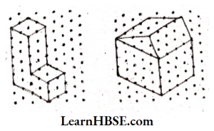 Make an oblique sketch for each one of the given isometric shapes