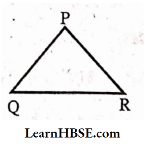 Side opposite to the’ vertex Q of PQR