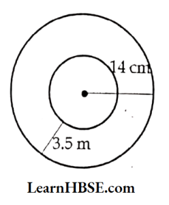What is the difference of circumferences of the circles shown