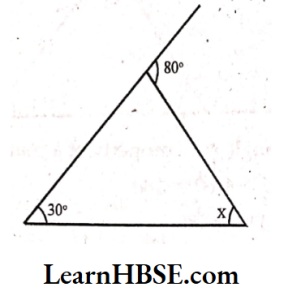 x = 50°