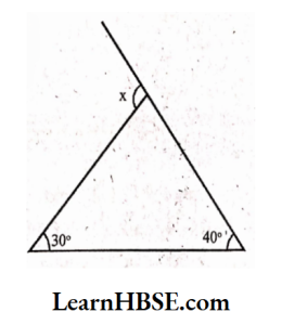 x = 70°