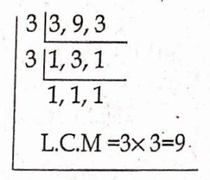 LCM of 3, 9, 3 is 9