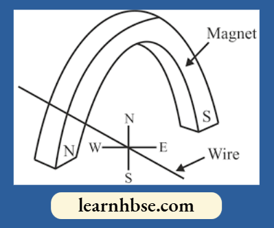 HBSE Class 10 Biology Solutions For A Copper Wire Is Held Between The Poles Of A Magnet