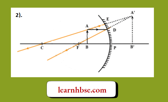HBSE Class 10 Biology Solutions For Image Is Virtual erect And Magnified When The Object Is Placed Between F and P