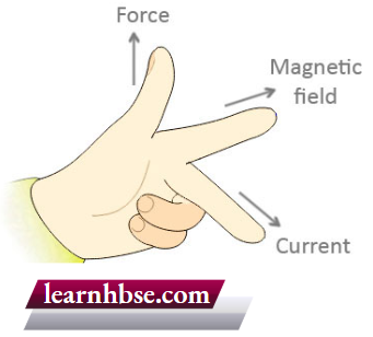 HBSE Class 10 Biology Solutions For The Fleming's Left-Hand Rule
