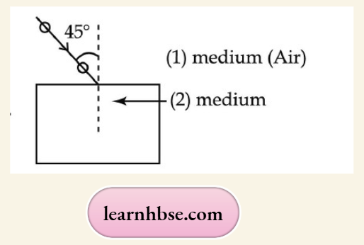 HBSE Solutions For Class 10 Physics Chapter 1 A Ray Of Light Is Incident At An Angle Of 45 Degrees
